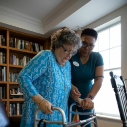 Emily skyers with resident